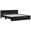 vidaXL Estrutura de cama com cabeceira 180x200 cm preto
