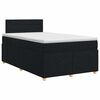 vidaXL Cama box spring com colch&atilde;o Preto 120 x 200 cm Tecido