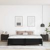 vidaXL Estrutura da Cama com colch&atilde;o Preto 200 x 200 cm tecido