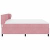 vidaXL Cama Box com colch&atilde;o com cabeceira Rosa 200 x 200 cm Veludo