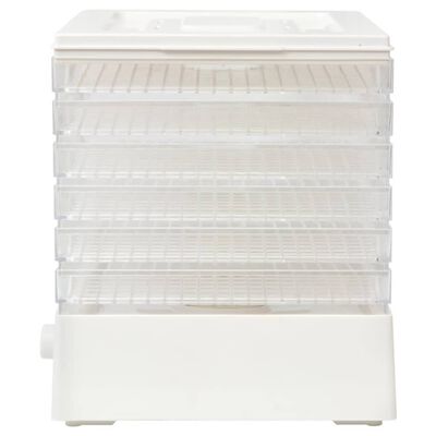 vidaXL Desidratador de alimentos + 6 bandejas, 250 W, branco