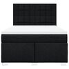 vidaXL Cama com molas/colch&atilde;o 160x200 cm tecido preto