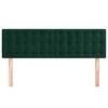 vidaXL Cabeceira de cama 2 pcs veludo 72x5x78/88 cm verde-escuro