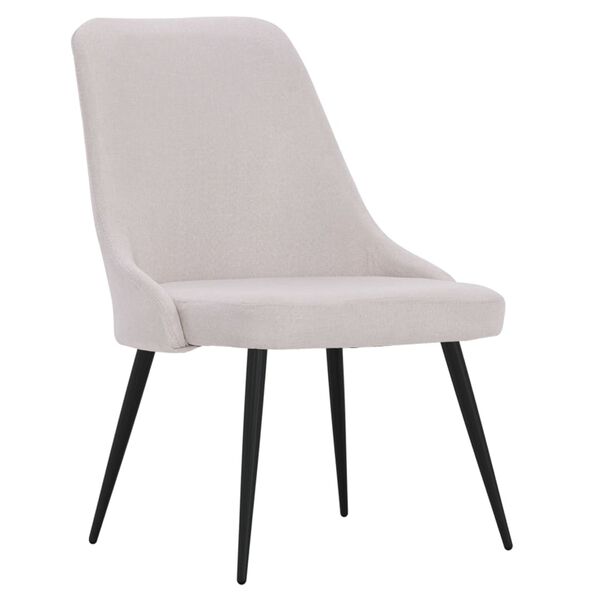 vidaXL Cadeiras de jantar 2 pcs tecido cor creme