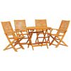 vidaXL Conjunto de Jantar para Jardim 5 unid. Castanho