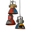 vidaXL Candeeiro suspenso 25 W 30x30x100 cm E27 multicolorido