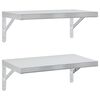 vidaXL Prateleiras de parede 2 pcs 50x30 cm a&ccedil;o inoxid&aacute;vel prateado