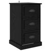 vidaXL Arm&aacute;rio de Cabeceira Carvalho Preto 39 x 39 x 67,5 cm