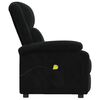vidaXL Poltrona de massagens veludo preto