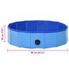 vidaXL Piscina para cães dobrável 80x20 cm PVC azul