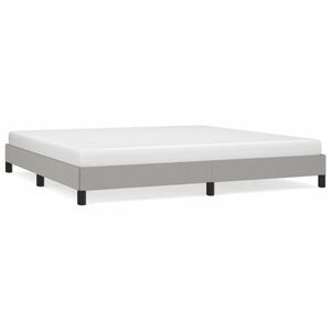 vidaXL Estrutura de cama sem colch&atilde;o 200x200 cm tecido cinzento-claro