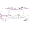 vidaXL Conjunto de sofás de jardim vidaXL de 4 peças com almofadas de madeira de acácia e corda