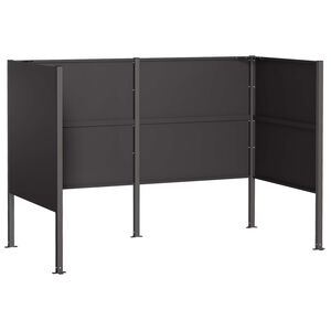 vidaXL Tela para Lixeira 167 x 85 x 113 cm A&ccedil;o Preto