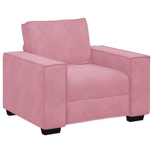 vidaXL Poltrona 100x78x84 cm veludo rosa
