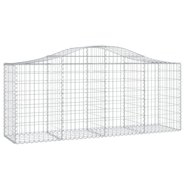 vidaXL Cestos gabi&atilde;o arqueados 12pcs 200x50x80/100cm ferro galvanizado