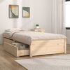 vidaXL Estrutura de cama c/ gavetas pequena solteiro 75x190 cm