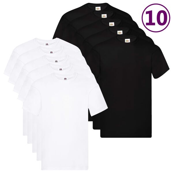Fruit of the Loom T-shirts originais 10 pcs algod&atilde;o S