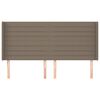 vidaXL Cabeceira cama abas tecido 203x16x118/128 cm cinza-acastanhado
