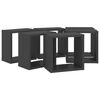 vidaXL Prateleiras de parede em forma de cubo 6 pcs 26x15x26 cm cinza