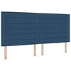 vidaXL Cama Box Springs com Colch&atilde;o Cinza Escuro 90x190 cm Azul tecido
