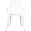 vidaXL Conjunto de Mesa de Jardim 3 pcs Branco Alum&iacute;nio Fundido