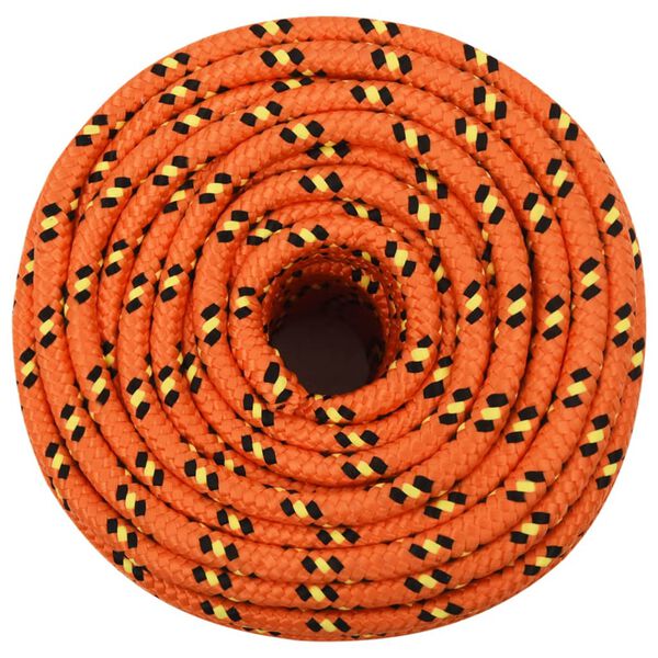 vidaXL Corda de barco 12 mm 100 m polipropileno laranja