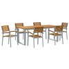 vidaXL Conjunto de Jantar para Jardim 7 unid. Cinzeto