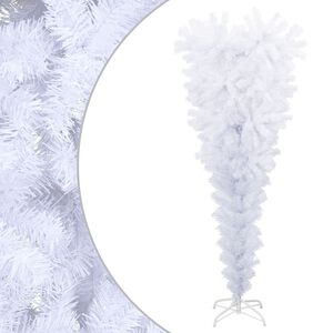 vidaXL &Aacute;rvore de Natal artificial invertida com suporte 120 cm branco