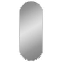 vidaXL Espelho de parede oval 50x20 cm prateado