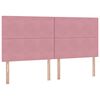 vidaXL Cama com arruma&ccedil;&atilde;o e colch&atilde;o Rosa 200 x 200 cm Veludo