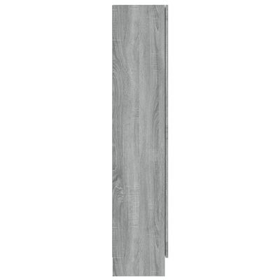 vidaXL Vitrine 82,5x30,5x150 cm derivados de madeira cinzento sonoma