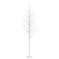 vidaXL Árvore c/ 672 luzes LED 400 cm bétula branco quente