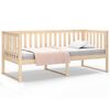 vidaXL Cama de dia sem colch&atilde;o 100x200 cm pinho de madeira maci&ccedil;a