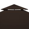 vidaXL Cobertura gazebo c/ 2 camadas 310 g/m&sup2; 4x3 m castanho