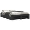 vidaXL Estrutura de cama 135x190 cm derivados de madeira preto