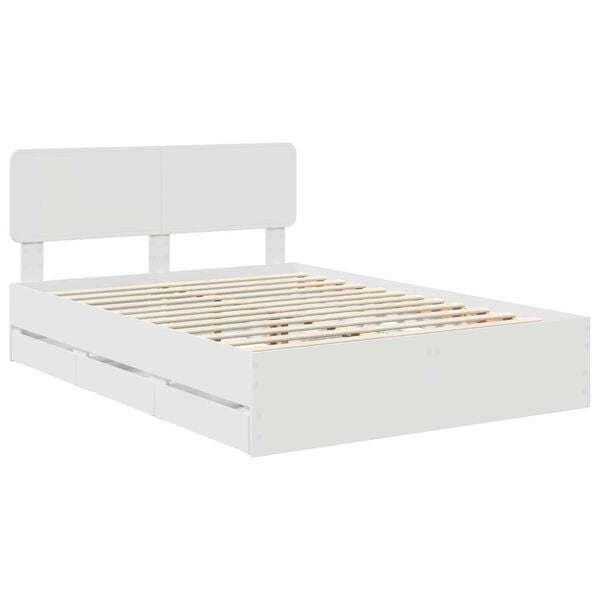 vidaXL Estrutura da Cama Branco 160 x 200 cm Madeira engenheirada