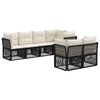 vidaXL Conjunto de Sof&aacute; de Jardim 7 unid. 7-N&uacute;mero de lugares Preto