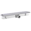 VidaXL Dreno de chuveiro linear 2 pcs bolhas 630x140 mm a&ccedil;o inoxid&aacute;vel