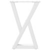 vidaXL P&eacute;s para mesa de centro 2 pe&ccedil;as, branco, 38x(42-43,3) cm, a&ccedil;o
