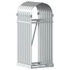 vidaXL Suporte de lenha 40x45x100 cm a&ccedil;o galvanizado prateado