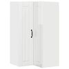 vidaXL Arm&aacute;rio de Canto de Parede LUCCA Branco Brilhante
