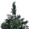 vidaXL &Aacute;rvore de Natal artificial pr&eacute;-iluminada + suportes PVC verde