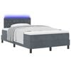 vidaXL Cama Box com colch&atilde;o Cinza Escuro 120 x 190 cm Veludo