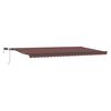 vidaXL Toldo retr&aacute;til manual com luzes LED 600x300 cm castanho