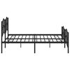 vidaXL Estrutura de cama com cabeceira e p&eacute;s 193x203 cm metal preto