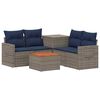 vidaXL Conjunto de Sof&aacute;s 6 unid. Cinza e Azul Marinho