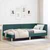 vidaXL Estrutura de Cama de Canto Verde Escuro 80 cm x 200 cm Veludo