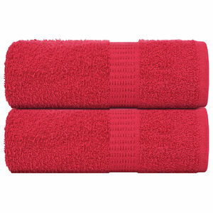 vidaXL Toalhas de rosto FROGN 2 pe&ccedil;as Vermelho 30x30 cm 360 g/m&sup2;