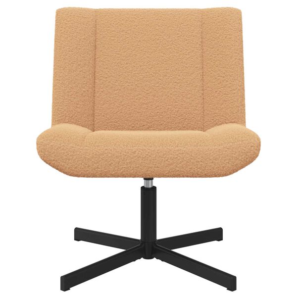 vidaXL Cadeira girat&oacute;ria Bege 63 x 75 x 76 cm Pele de Ovelha