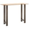 vidaXL P&eacute;s de mesa de bar em a&ccedil;o natural, 2 pe&ccedil;as, 40x (100-101) cm, a&ccedil;o